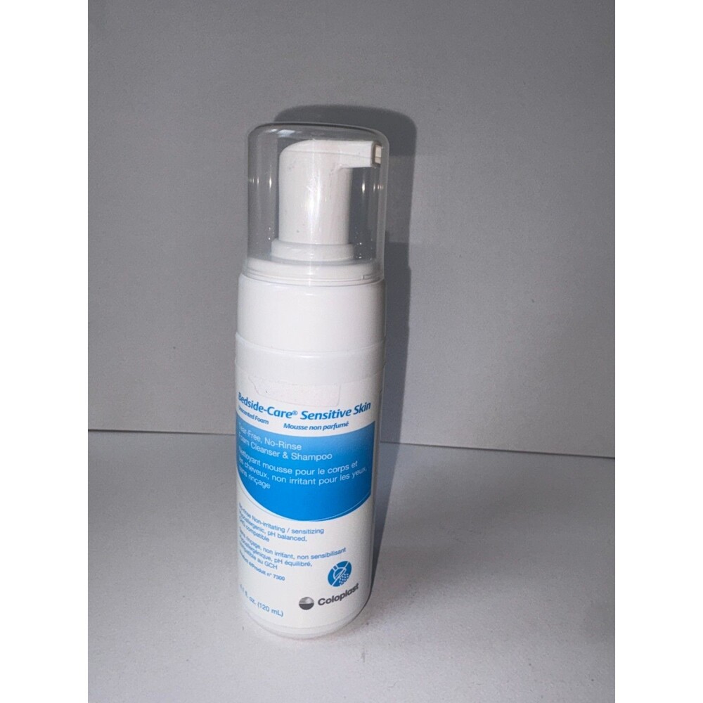 Coloplast Bedside-Care Sensitive Skin No-Rinse Cleanser Shampoo Foam 4 oz